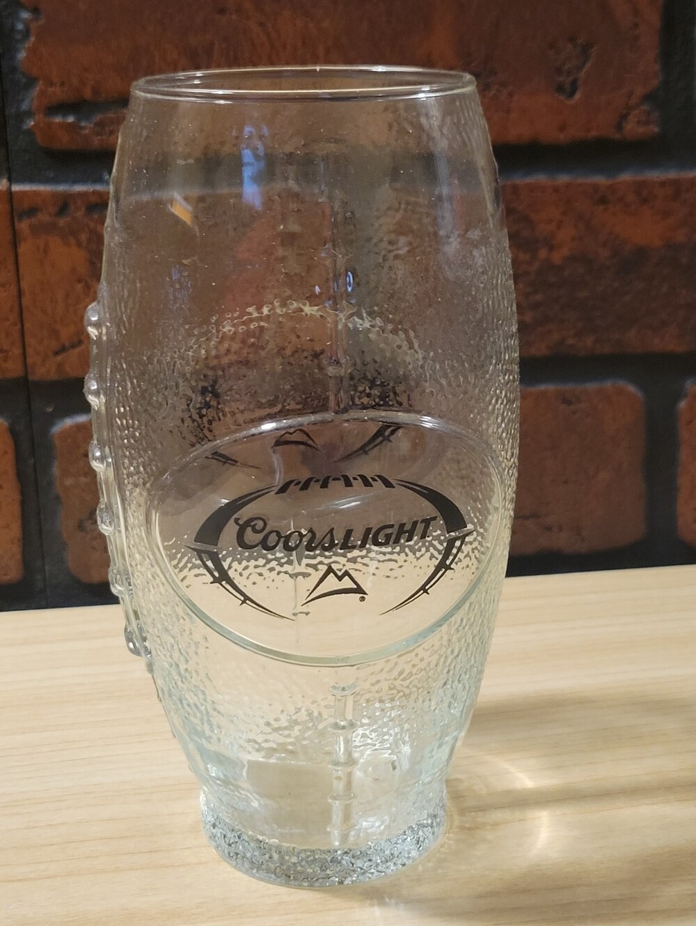 Coors Light Football Shaped Glass